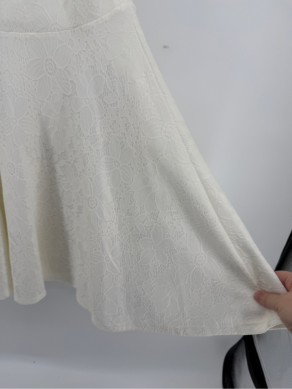 Lulus Coquette Cottagecore Bridal Preppy White Lace Skater Mini Dress SzXS - Picture 5 of 11